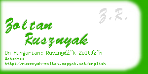 zoltan rusznyak business card